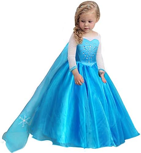 TYHTYM Deluxe Princess Costumes Little Girls Dress Kids Fancy Gown Cosplay Halloween Party