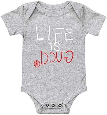 Infant Bodysuits Printed with Life is Gucci Design