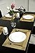 SICOHOME Placemats,Gold Vinyl Placemats Set of 4