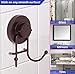 HOME SO Suction Cup Hooks for Shower, Bathroom, Kitchen, Glass Door, Mirror, Tile – Loofah, Towel, Coat, Bath Robe Hook Holder for Hanging up to 15 lbs – Rustproof Bronze Stainless Steel (2-Pack)