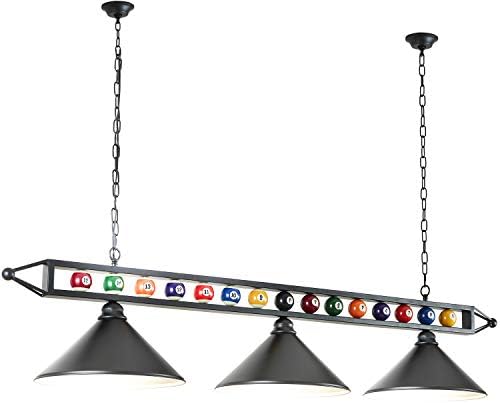 Hanging Pool Table Lamp, Billiard Light, 3 Pendant Light for Game Room, Dinning Room, Living Room, Bar, Cafe, Restaurant, Beer Party, Man Cave