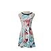 Flymall Flora Print Halter Neck Fit and Flare Dress Mini Dress