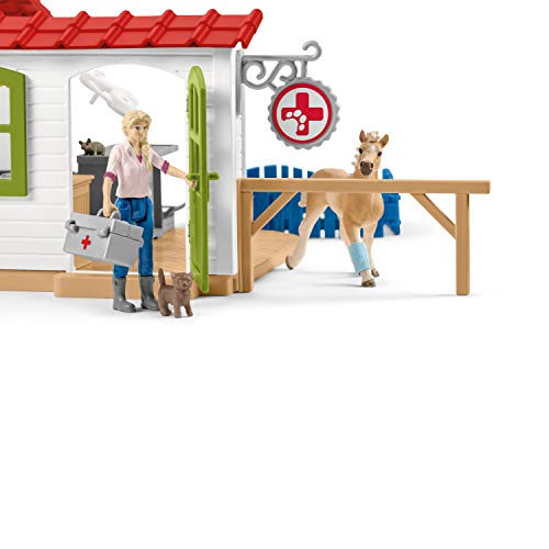schleich 42502 Tierarzt-Praxis mit Haustieren, für Kinder ab 3+ Jahren, FARM WORLD - Spielset – Bild 7