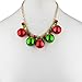 Lux Accessories Christmas X-Mas Holiday Jingle Bells Necklace (GOLD)