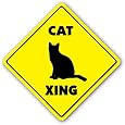 Amazon.com: Cat Crossing Sign Novelty Gift Animals Kitten: Office Products