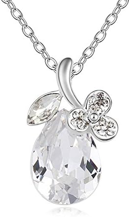 Milin Naco "Meet Love" Rain Drops Crystal Pendant Necklace For Girl And Women