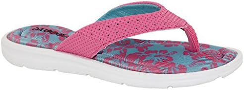 Ladies Comfortable Memory Foam Sandals with Cute Insole Print, FUCHSIA, SIZE 6 US