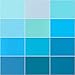 Robert Kaufman FQ-920-12 12 Piece Fat Quarter Bundle Kona Cotton Pool Party Palette , Blue