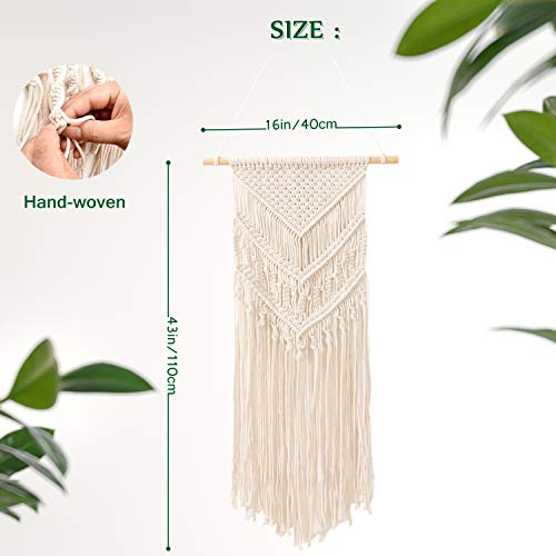 Ossier Macrame Wall Hanging Woven Boho Chic Wall Decor, Beautiful Geometric Wall Art for Apartment, Dorm Room Home Decoration, 16\