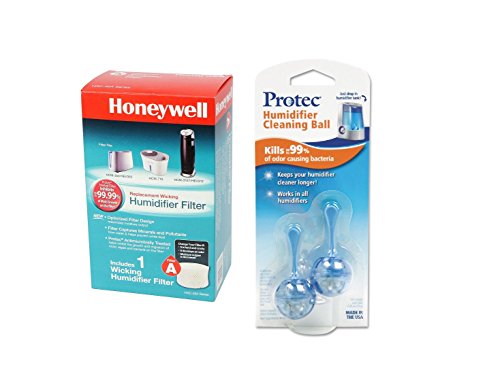 Honeywell HAC-504AW Humidifier Replacement Filter, Filter A, and ProTec PC2-V1 Humidifier Tank Cleaning Cartridge