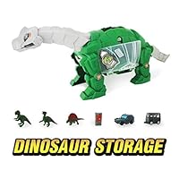 UTC Global Mechanical Robot Dinosaur Storage Carrier for Your Dinosaurs and Cars (Includes Mini Dinosaurs and car Toys)