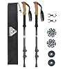 FITZTEPS Wandelstokken & Nordic Walking stokken – telescopische wandelstok met rubberen bufferset – trekkingstokken voor…