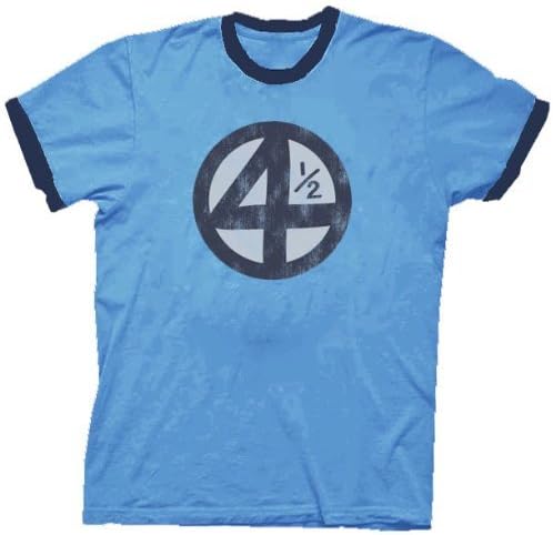 Fantastic Four 4.5 4 1/2 Scott Pilgrim Distressed Carolina Blue Adult T-shirt Tee (Adult XX-Large)