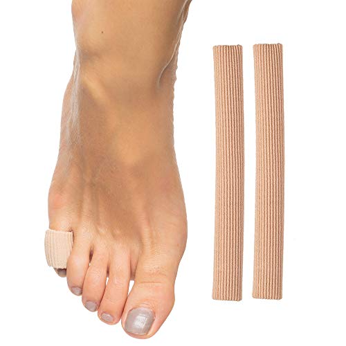 ZenToes Open Toe Tubes Gel Lined Fabric Sleeve Protectors to Prevent Corns, Calluses and Blisters While Softening and Soothing The Skin - 2 Pack of 6