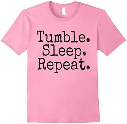 Mens Tumble Sleep Repeat T-Shirt Medium Pink