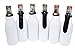 QualityPerfection 6 Beer Bottle Cooler Sleeves - Extra Thick Neoprene,Stitched Fabric Edges Great 4 Parties,Holiday,Events (White, 6)