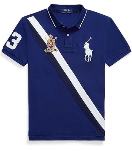 POLO RALPH LAUREN Mens Classic Fit Polo Big Pony (Large, Navy