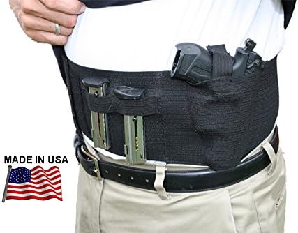 AlphaHolsterBelly Band Hand Gun Holster - Abdomen Holster - Cross Draw - Any Gun - Any Clothing - Right or Left Hand - Men or Woman