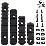 GVN M-Lok Polymer Rail Section 5,7,9,11 Slot Polymer Picatinny/Weaver Rail(4 Pieces Black)