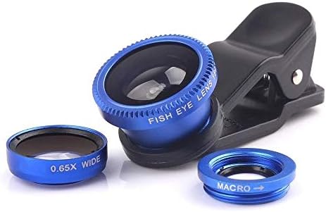 Teqbee 3In1 Mobile Camera Lens Kit with 180 Degree Fisheye Lens+Wide Angle+Macro Lens for All Smartphones