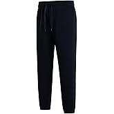 LeeHanTon Mens Fleece Sweatpants Cotton Elastic Bottom Joggers with Pockets Active Athletic Baggy Running Sweat Pants