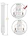 Amazing power GX23 LED Bulbs, 6W LED 2-Pin PL Horizontal Recessed Lamp, 13W Equivalent CFL Bulbs Warm White 3000K 2-Pack