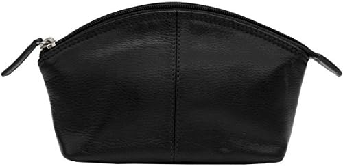 DJNY Gunine Leather Cosmetic Pouch DJ6480 (One Size, Black)