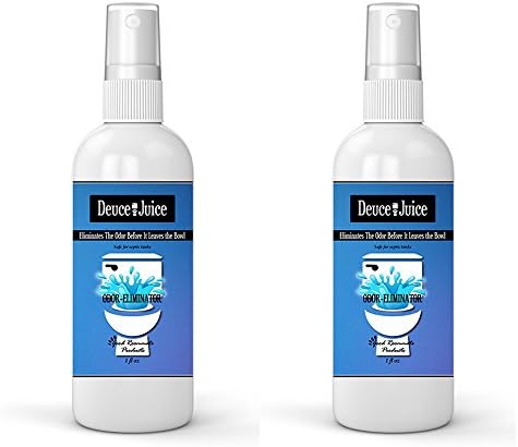 Deuce Juice - 2 pack Travel Set Pocket Purse Size Poo Spray - Air Freshener - (2) 1oz Bottles of Toilet Spritz - Bathroom Poop Odor Deodorizer Eliminator