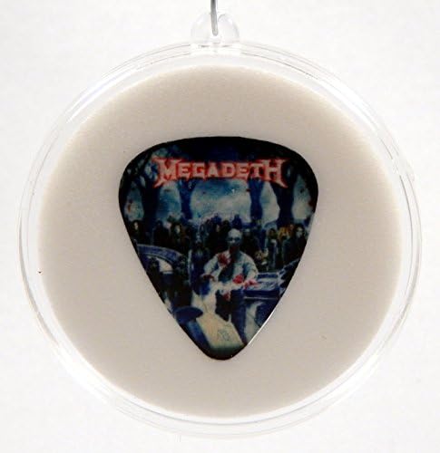Megadeth Guitar Pick #1/12 With MADE IN USA Christmas Tree Ornament Capsule