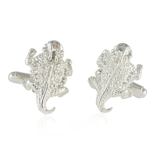 Cuff-Daddy Horny Toad Cufflinks in Sterling Silver
