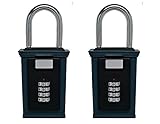 Secure-A-Key 6700W Select Access Key Storage Box with Set-Your-Own Combination Realtor Lock Box (Shackle Mounted 2 Pack)