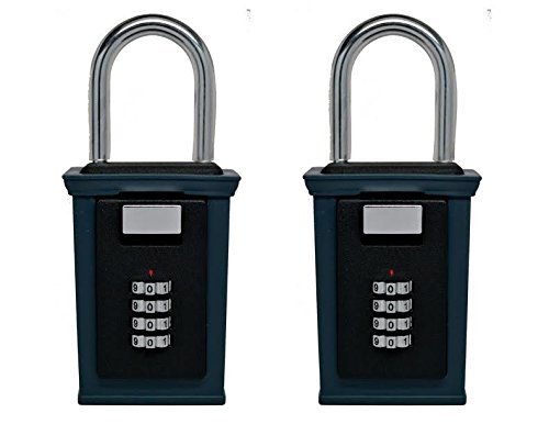 Secure-A-Key 6700W Select Access Key Storage Box with Set-Your-Own Combination Realtor Lock Box (Shackle Mounted 2 Pack)