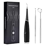 Electric Dental Calculus Remover Dental Tools-Plaque Remover for Teeth-Tooth Polisher and Tooth Stain Remover Tartar Cleaning Tools Kit with Stainless Steel Scraper and Mouth Mirror