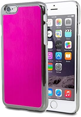 iPhone 6 Case, Ovis Luxury ShockProof Metal Chrome Aluminum Hard Case Cover for Apple iPhone 6 4.7" - Hot Pink