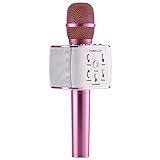 Portable Wireless Karaoke Microphone,Mini Handheld Cellphone Karaoke Player Built-in Bluetooth Speaker, K10 Karaoke MIC Machine for Home KTV By PUNICOK (purple)