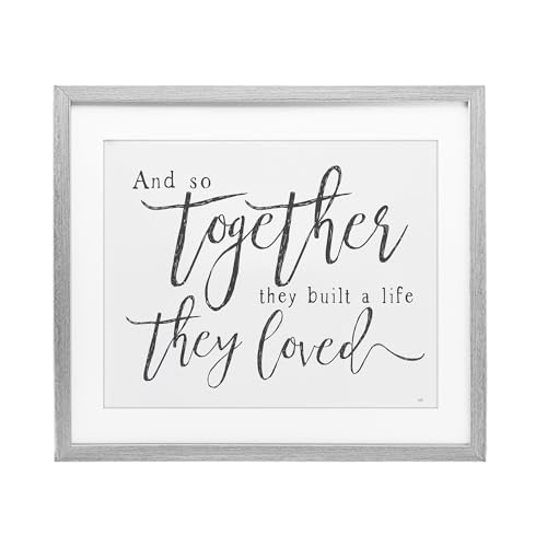 Stupell Industries Together A Life They Loved Black Framed Print Under Glass, d…