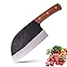 DENGJIA Serbian Chef Knife Forged Chef's Knife and Meat Cleaver with Full Tang Wood Handle Vegetable Knife