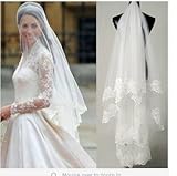 Lovedress 1 Layers Without Comb Wedding Veil White/ivory (White)