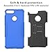 LiuShan Huawei P Smart case, Shockproof Heavy Duty Combo Hybrid Rugged Dual Layer Grip with Kickstand for Huawei P Smart 2018 (Not fit P Smart 2019) Smartphone (with 4in1 Packaged),Blue