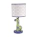 Carter's Zoo Jungle/Safari Lamp Base and Shade, Giraffe/Floral/Lavender/Green/White