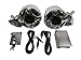 Shark Motorcycle Audio, 100 Watt 2 Channel Speaker kit, MP3 or Phone Input, Small Vintage Style Powerful Amp, Chrome, Model Shkcyclekit