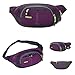 Running Bum Bag,Morecome Travel Handy Hiking Sport Waist Belt Zip Pouch,Fanny Pack (Purple)