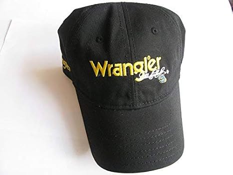 amazon com action dale earnhardt sr 3 wrangler black yellow hat cap one size fits most osfm adjustable strap clothing amazon com