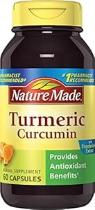 Nature Made Turmeric Antioxidant Herbal Supplement 500 Mg, 60 Capsules