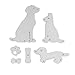 Fyore Metal Cutting Dies Stencil Template Mould for DIY Scrapbooking Album Paper Card Embossing Craft Decoration (3 Pcs Dog)