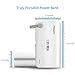 PISEN Portable Charger Waterproof, Battery Pack with LED Flashlight, Multi Function 5000mAh Power Bank for Tablets, Smartphones and 5V Devices (White)