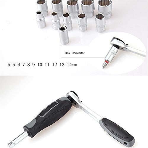 BaoYPP Schraubenzieher Set 38PCS S2 Mini Ratsche Kant-Schraubendreher Schraubendreher-Satz 1/4 Sockel Hex Torx-Schlitz… – Bild 6