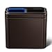 simplehuman 20 Liter / 5.3 Gallon Dual Compartment Recycling Can, Slim Open Top Office Trash Can, Commercial Grade Heavy Gauge Small Trash Can, Dark Bronze Stainless Steel