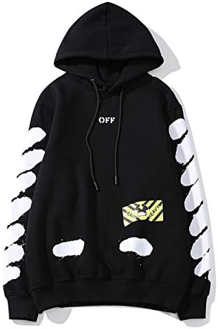 high Street Men and Women Street Hip hop Hoodie Splash Ink Diagonal Stripes Couple Hooded Jacket