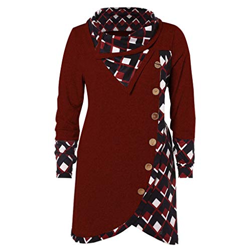 Respctful ♪☆ Womens Sweaters Clearancesales,Patchwork Pullover Asymmetrical Plus Size Tunic Top